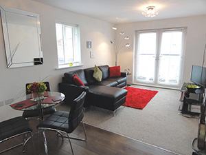 Saddlery Way - Contemporary style living with Juliet doors.  Flat screen digital t.v.