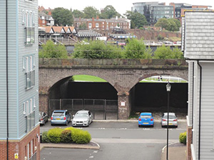 Saddlery Way - Distant views of Chester Racecourse.